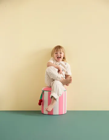 Storage シリンダープフ - Pink, Ø40x30.5 cm - Kid's Concept