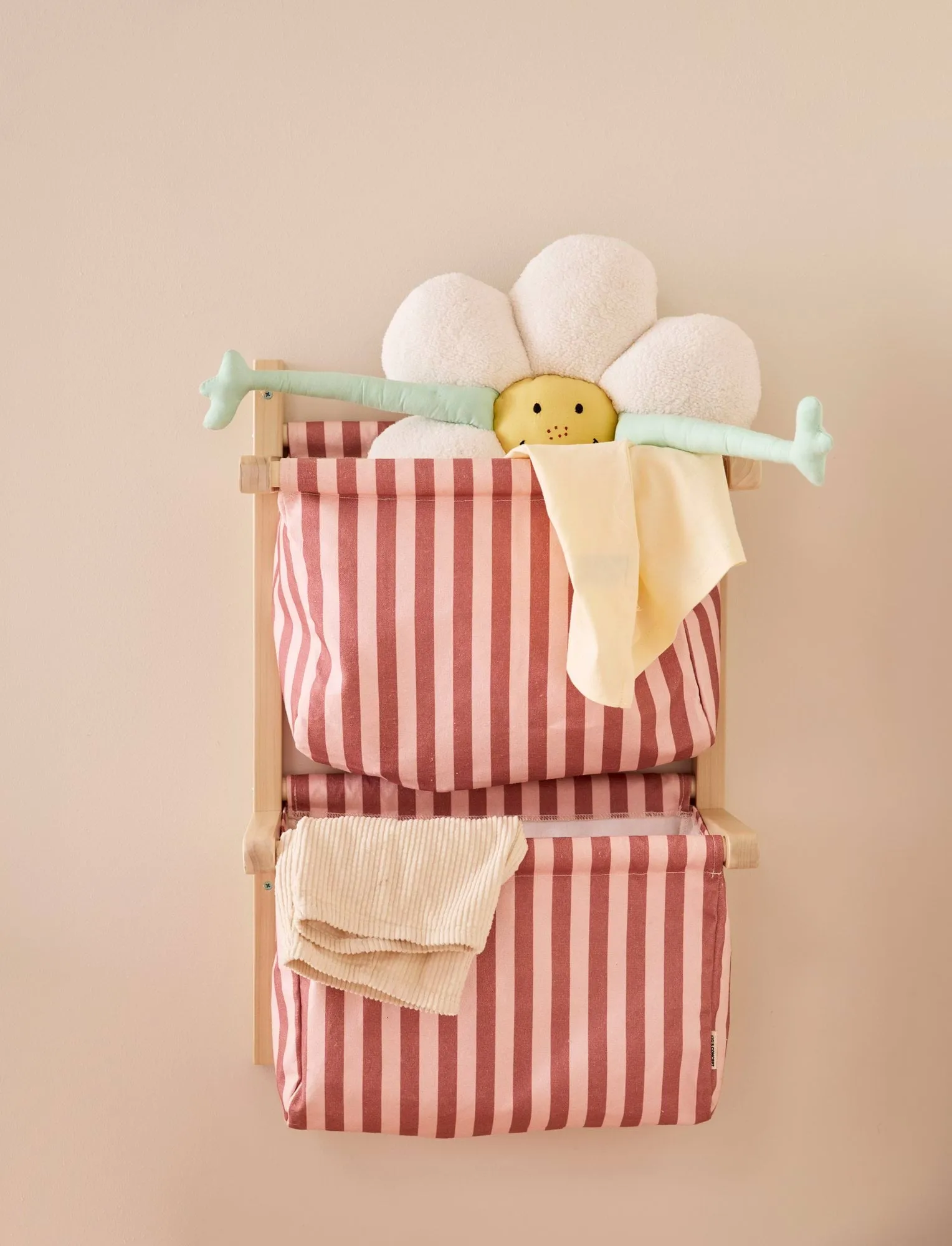 Striped shelf bag, Brown pink, 40x19x60 cm Kid's Concept