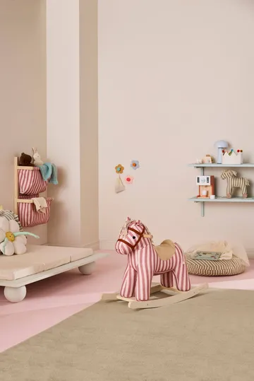 Striped shelf bag - Brown pink, 40x19x60 cm - Kid's Concept