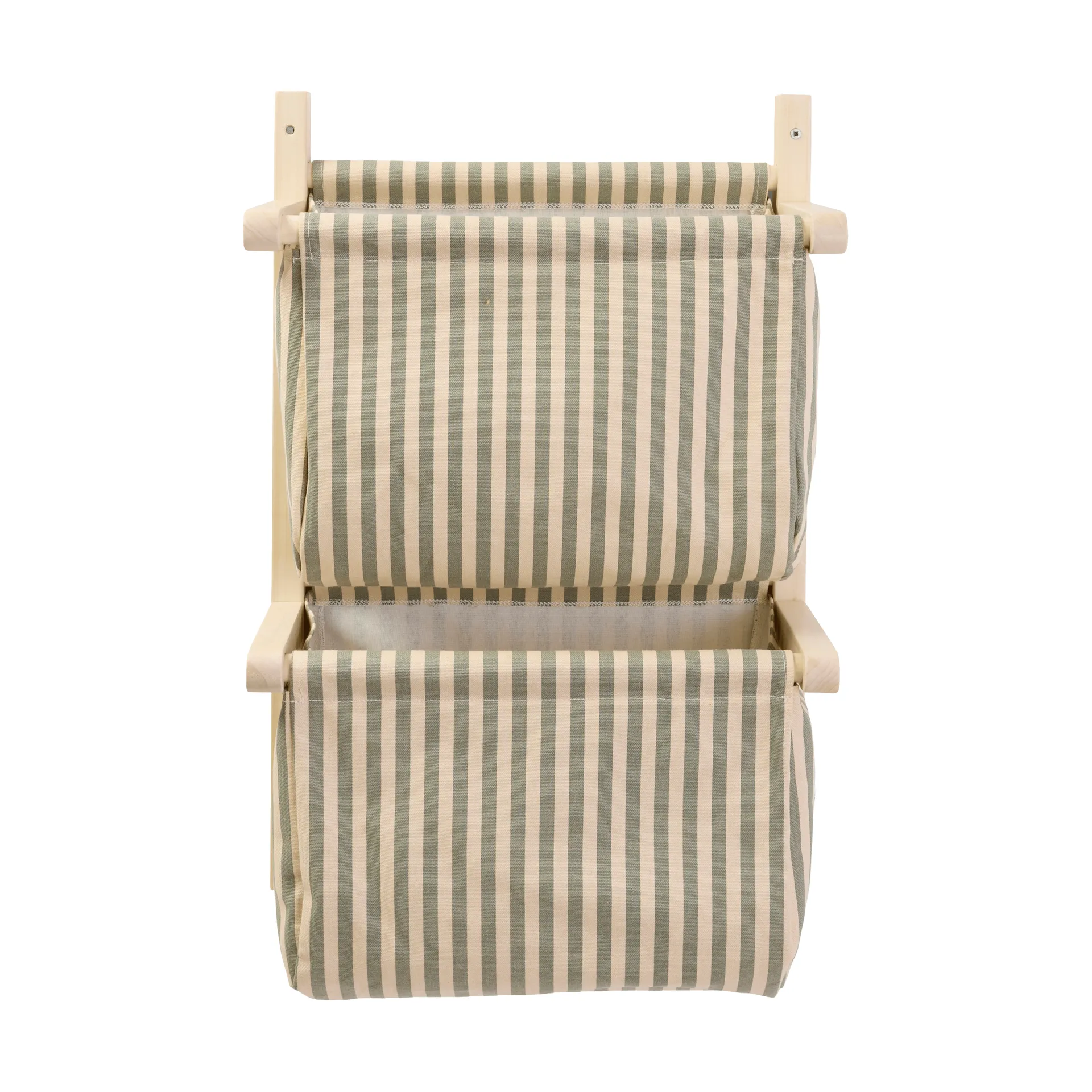 Striped shelf bag, Green, 40x19x60 cm Kid's Concept