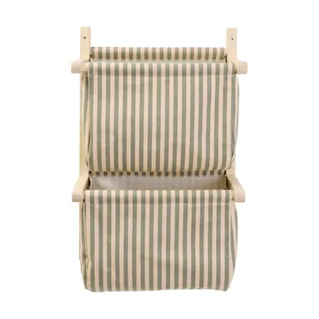 Striped shelf bag - Green, 40x19x60 cm - Kid's Concept