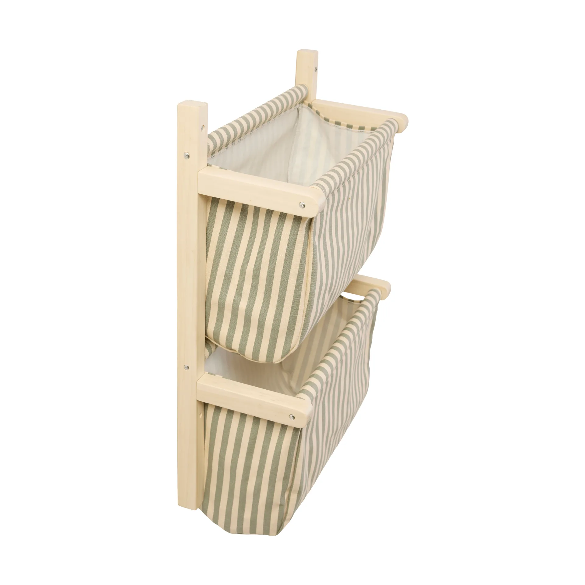 Striped shelf bag, Green, 40x19x60 cm Kid's Concept