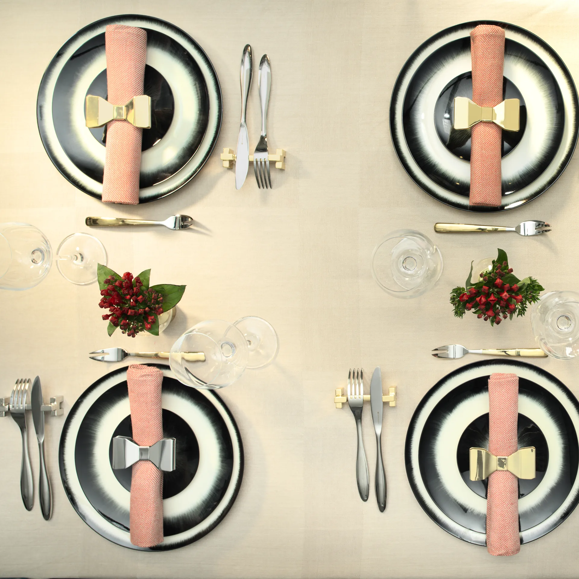 Bowie ナプキンリング 2-pack, Brass KLONG | クロング