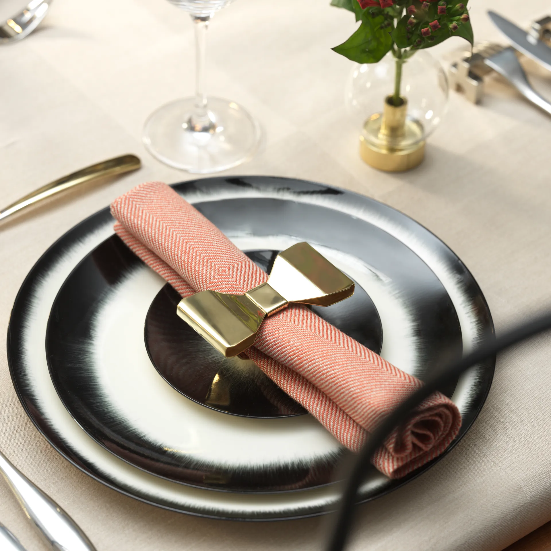 Bowie ナプキンリング 2-pack, Brass KLONG | クロング