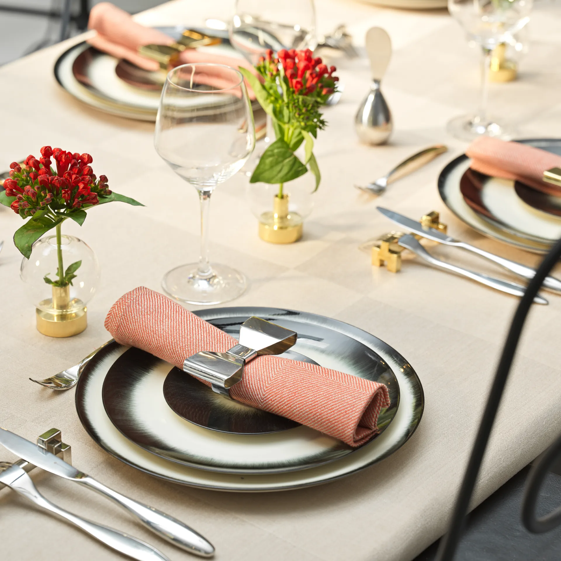 Bowie ナプキンリング 2-pack, Stainless steel KLONG | クロング