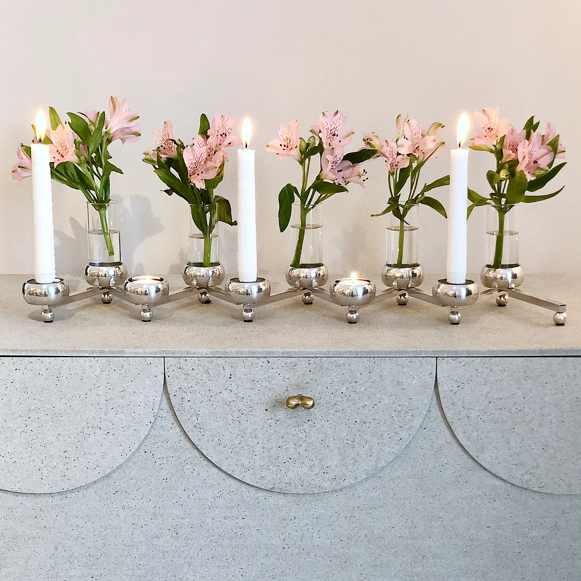 Constella キャンドル ホルダー ラージ, aluminum KLONG | クロング