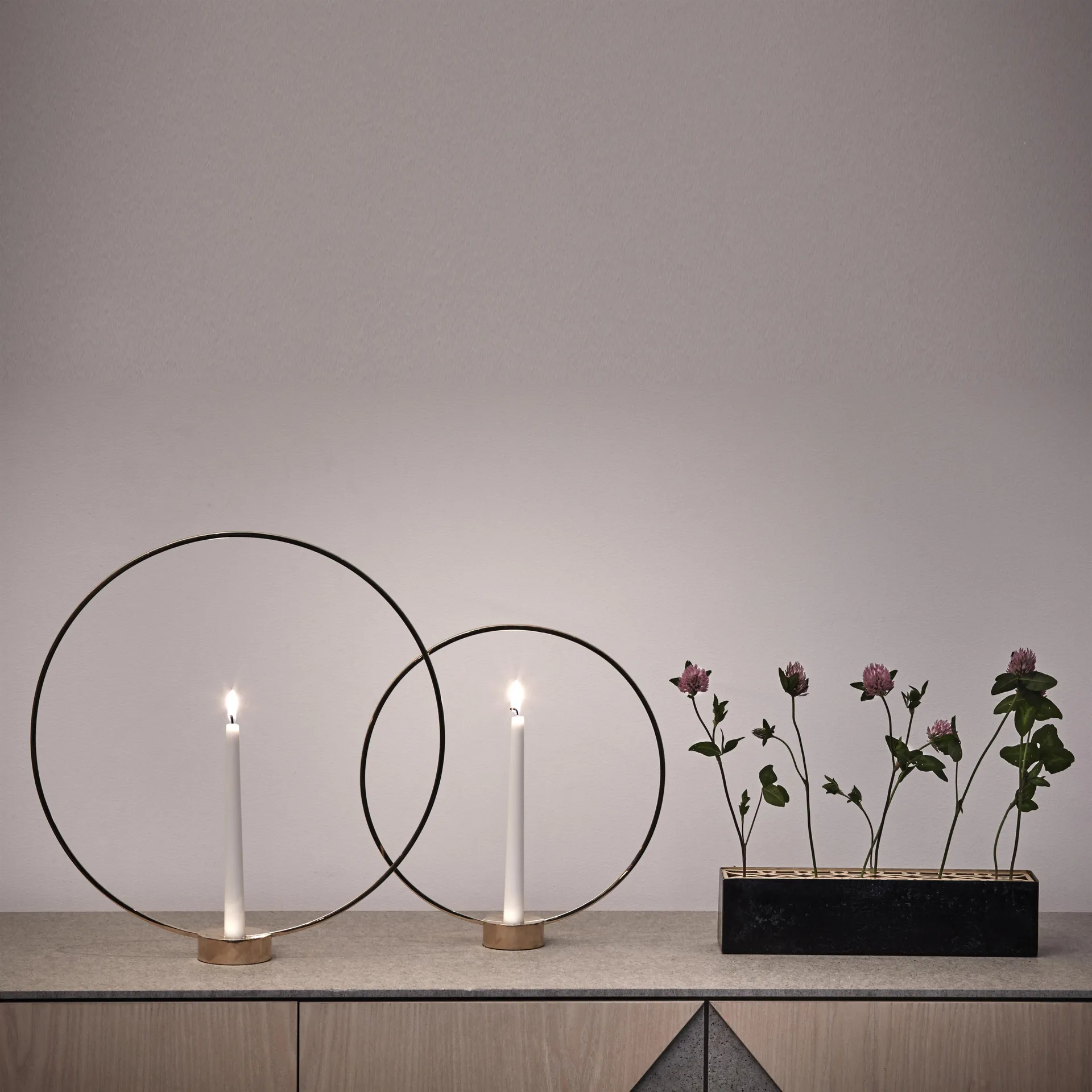 Gloria キャンドル ホルダー, ラージ, brass KLONG | クロング