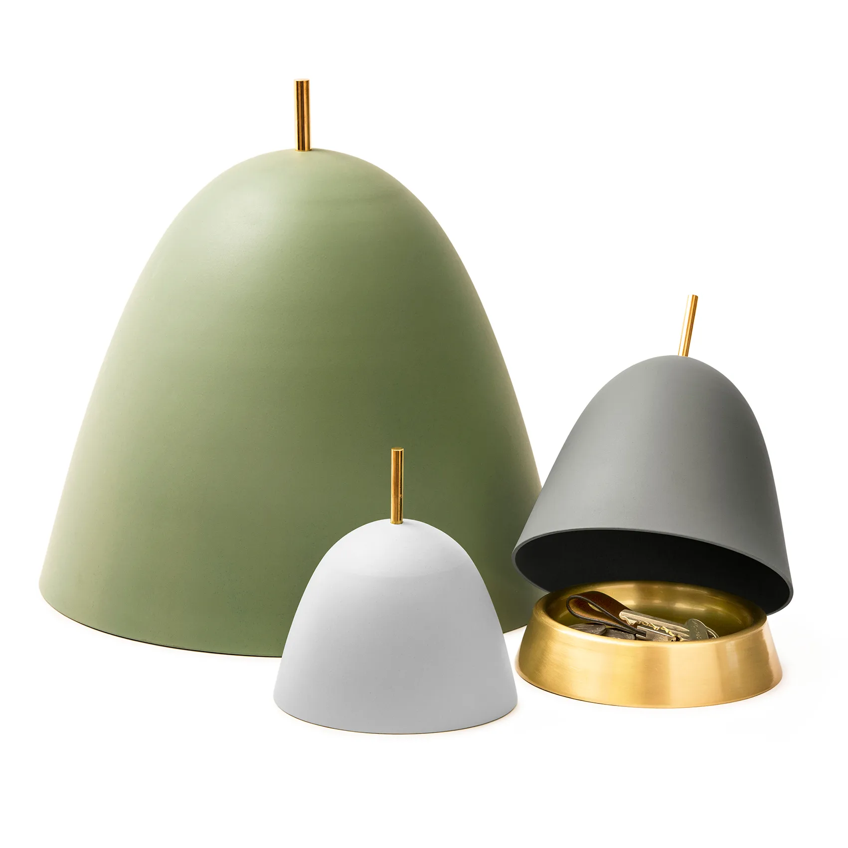 Gömma storage ミディアム 16.5 cm, grey-brass KLONG | クロング