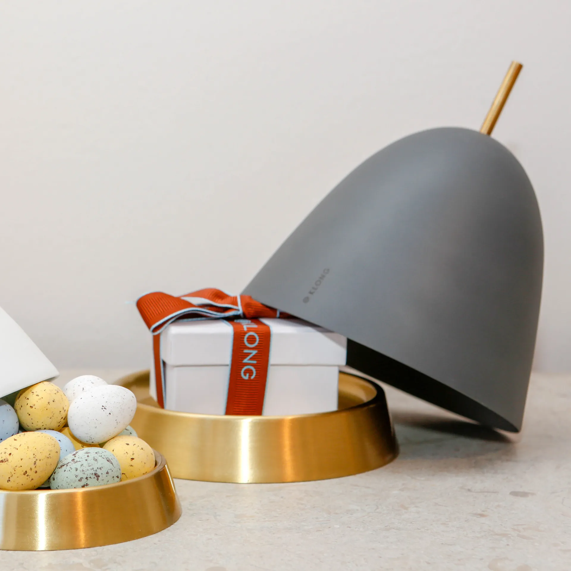 Gömma storage ミディアム 16.5 cm, grey-brass KLONG | クロング