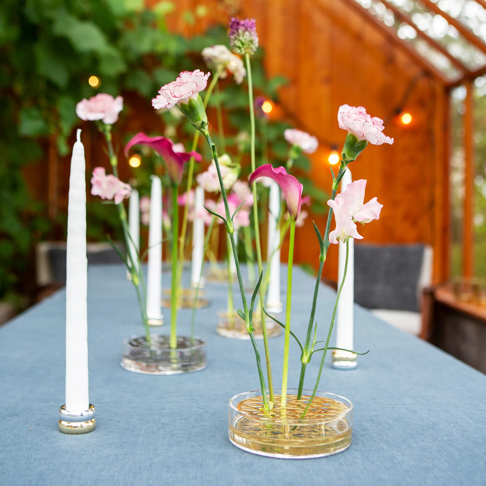 Marriage Duo キャンドルスティック 2 ピース, brass-silver KLONG | クロング