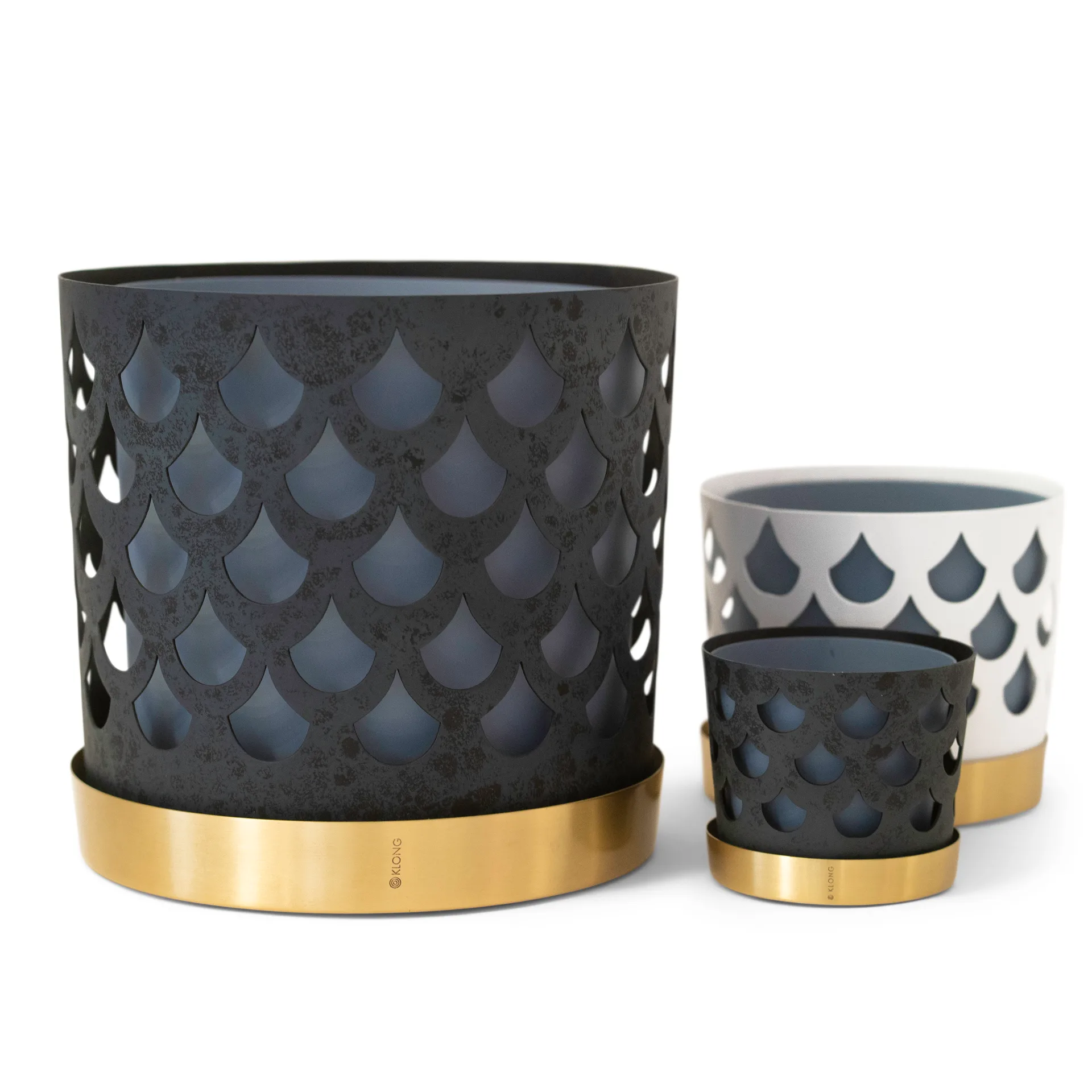 Trio 植木鉢 drop スモール, blue KLONG | クロング