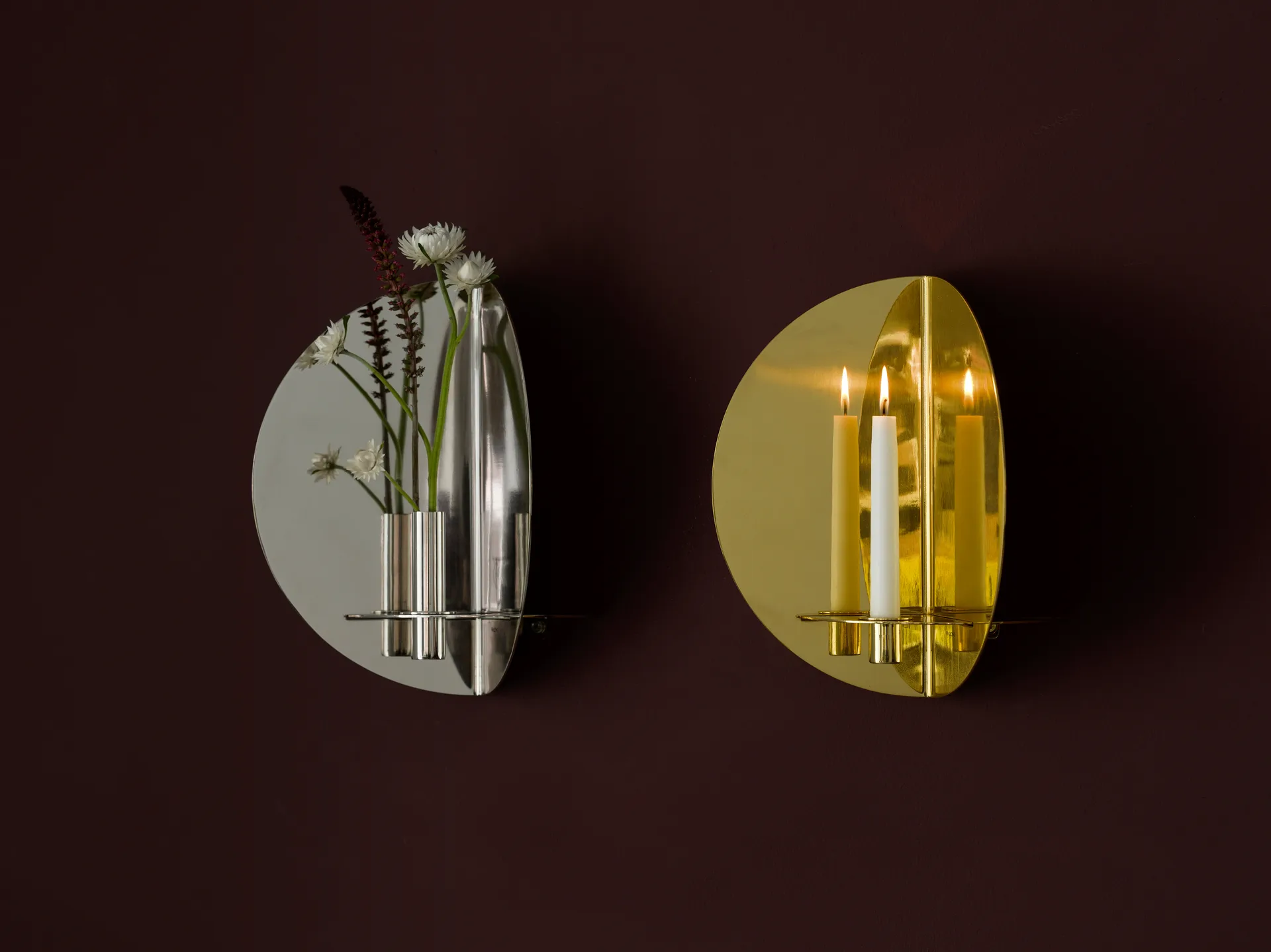 Twilight キャンドルスティック wall, brass KLONG | クロング