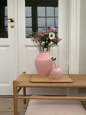 Knabstrup 花瓶 ��リブ 12.5 cm - Pink - Knabstrup Keramik
