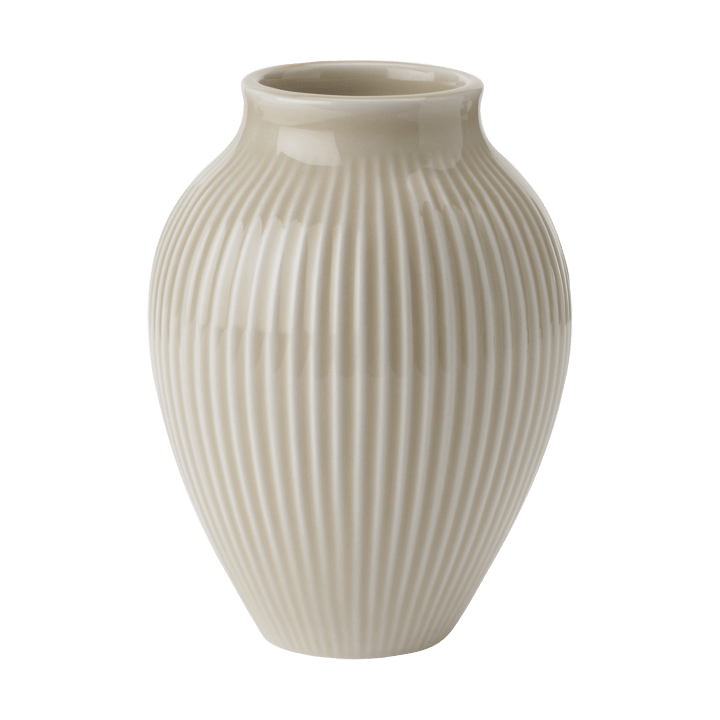 Knabstrup 花瓶 リブ 12.5 cm - Ripple sand - Knabstrup Keramik