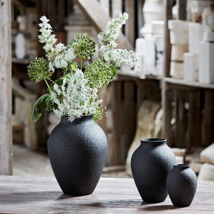 Knabstrup 花瓶 12.5 cm, Svart Knabstrup Keramik