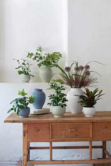 Knabstrup 植木鉢 フルート Ø14.5 cm - White - Knabstrup Keramik