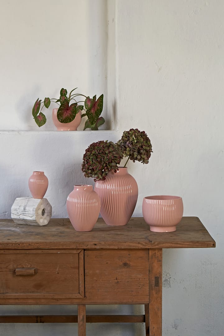 Knabstrup 植木鉢 フルート Ø16.5 cm, Pink Knabstrup Keramik
