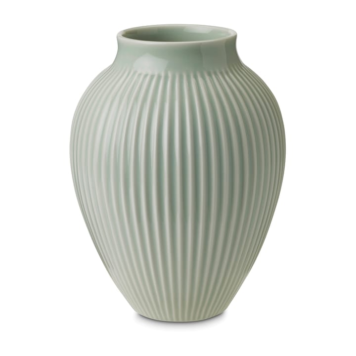 Knabstrup 花瓶 リブ 20 cm - Mint green - Knabstrup Keramik