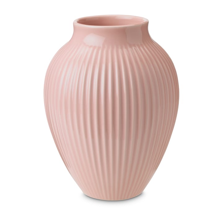 Knabstrup 花瓶 リブ 20 cm - Pink - Knabstrup Keramik