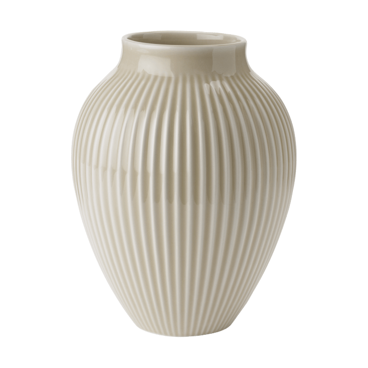 Knabstrup 花瓶 リブ 20 cm - Ripple sand - Knabstrup Keramik