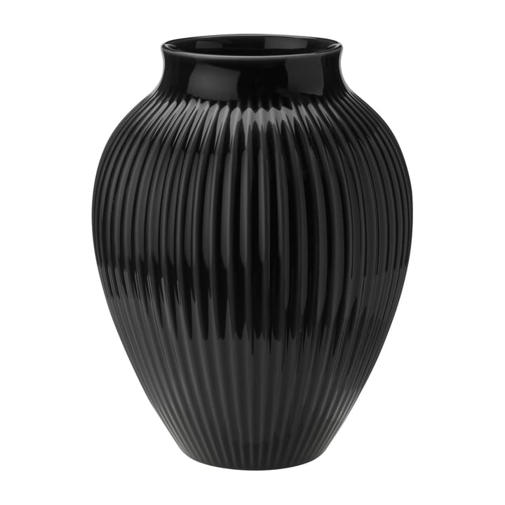 Knabstrup 花瓶 リブ 27 cm - Black - Knabstrup Keramik
