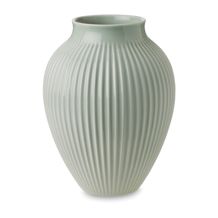 Knabstrup 花瓶 リブ 27 cm - Mint green - Knabstrup Keramik