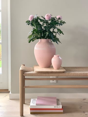 Knabstrup 花瓶 リブ 27 cm - Pink - Knabstrup Keramik