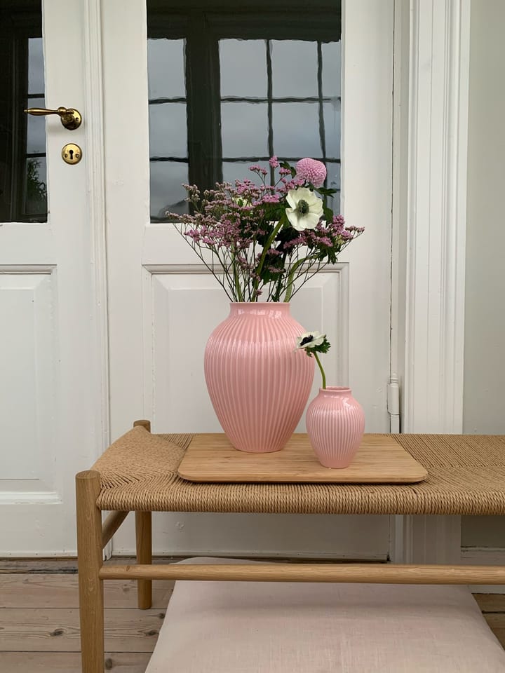 Knabstrup 花瓶 リブ 27 cm, Pink Knabstrup Keramik