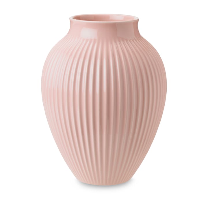 Knabstrup 花瓶 リブ 27 cm - Pink - Knabstrup Keramik