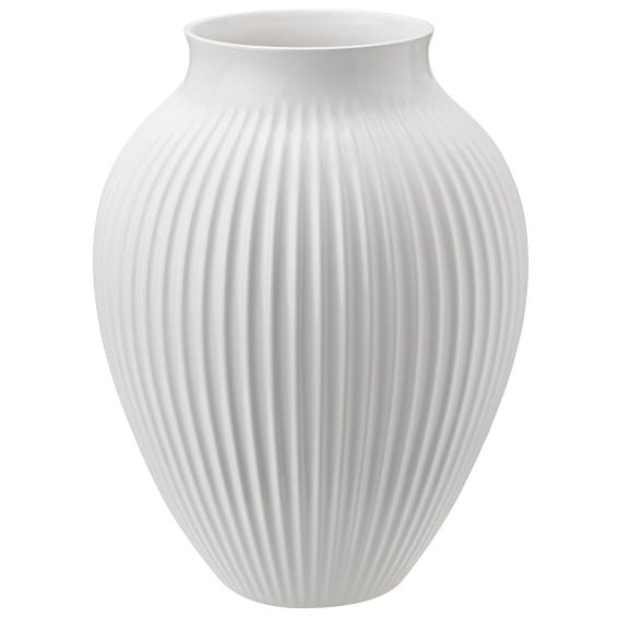 Knabstrup 花瓶 リブ 27 cm - white - Knabstrup Keramik