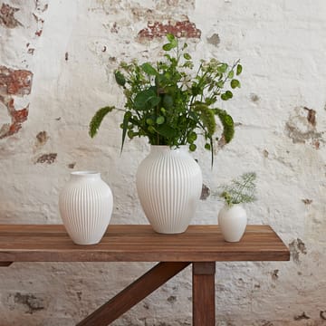 Knabstrup 花瓶 リブ 27 cm - white - Knabstrup Keramik