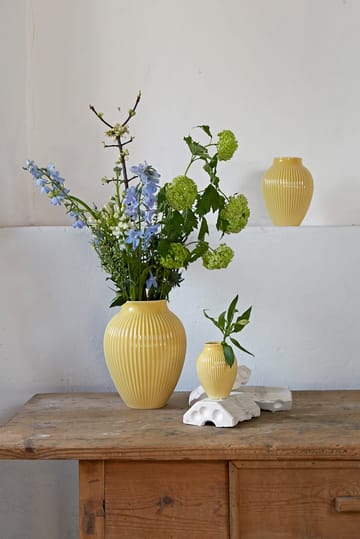 Knabstrup 花瓶 リブ 27 cm - Yellow - Knabstrup Keramik