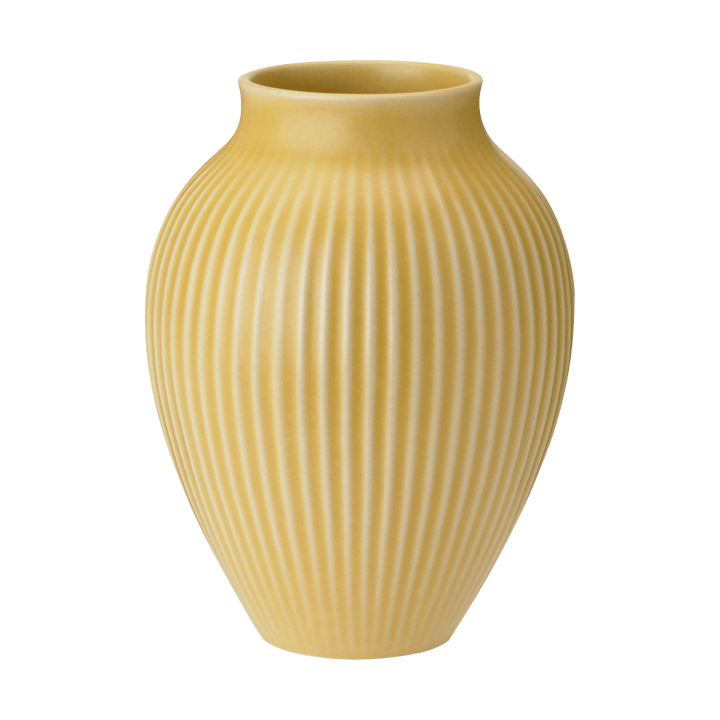 Knabstrup 花瓶 リブ 27 cm - Yellow - Knabstrup Keramik