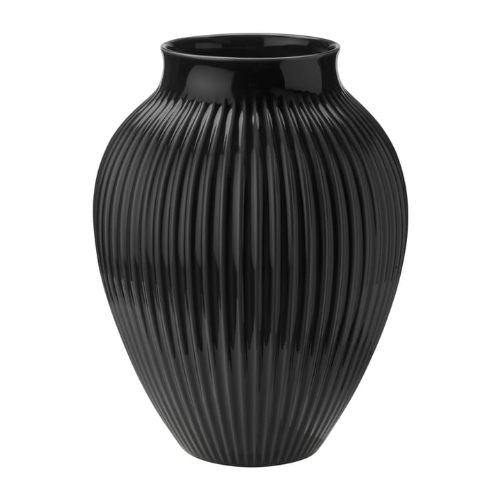 Knabstrup 花瓶 fluted 35 cm - Black - Knabstrup Keramik