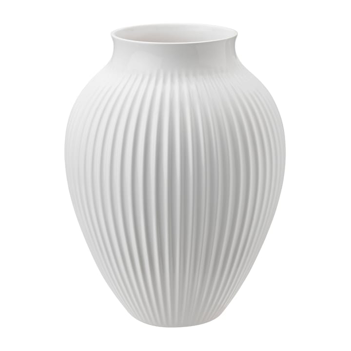 Knabstrup 花瓶 fluted 35 cm - White - Knabstrup Keramik