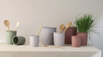 Knabstrup 保存ジャー - Grey, 1 L - Knabstrup Keramik