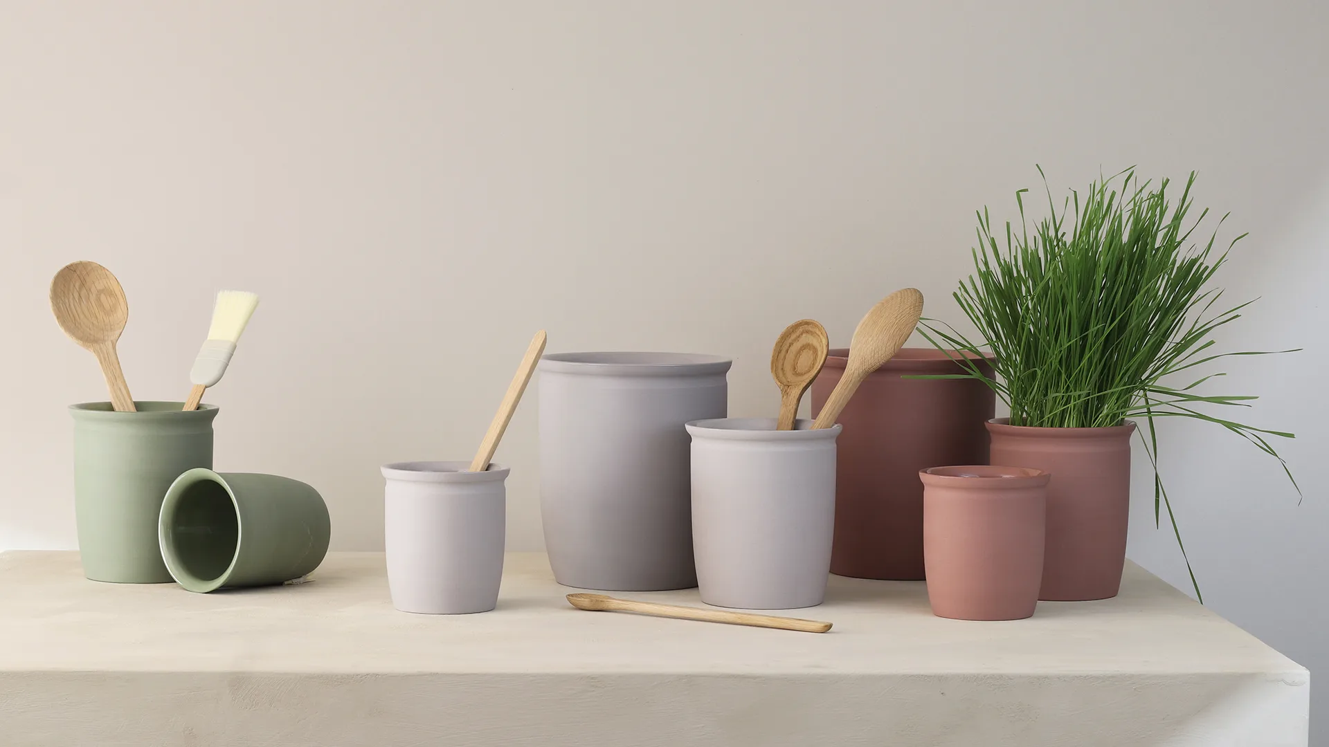 Knabstrup 保存ジャー, Olive, 2 L Knabstrup Keramik