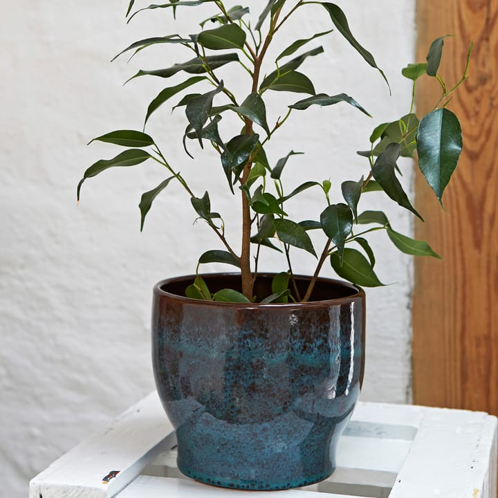 Knabstrup outdoor 植木鉢 Ø14.5 cm, sea green Knabstrup Keramik