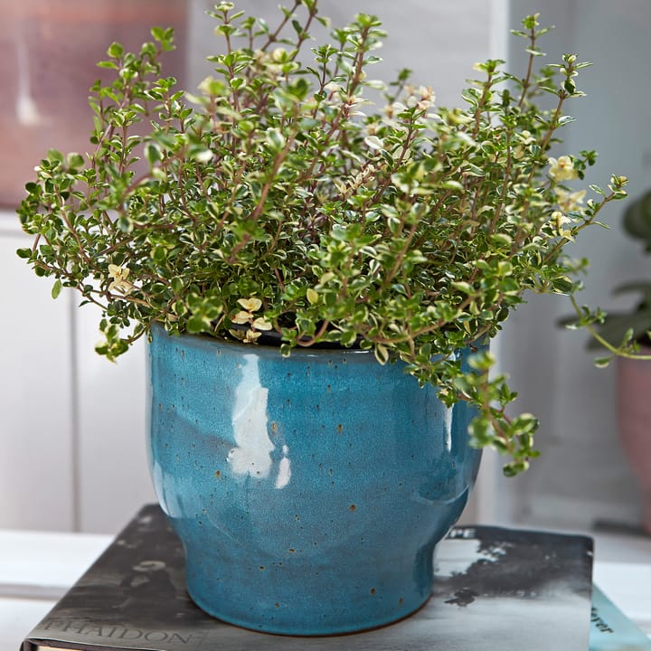 Knabstrup outdoor 植木鉢 Ø16.5 cm - dusty blue - Knabstrup Keramik