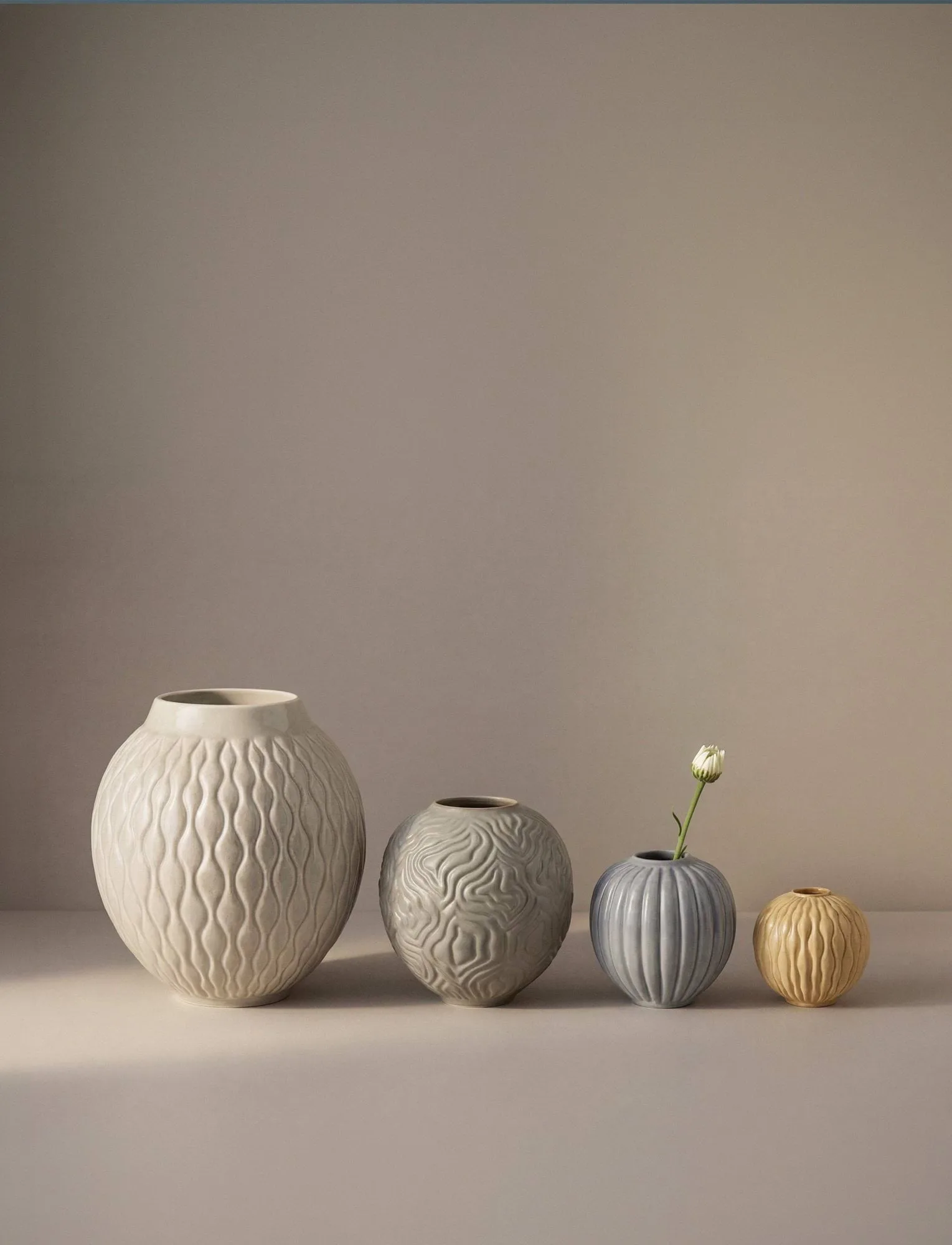 Solum 花瓶, Ash, 24 cm Knabstrup Keramik