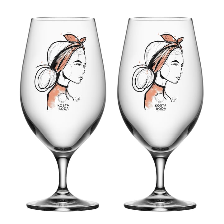 All about you ビアグラス 40 cl 2パック - Near you beer (rusty orange) - Kosta Boda | コスタボダ