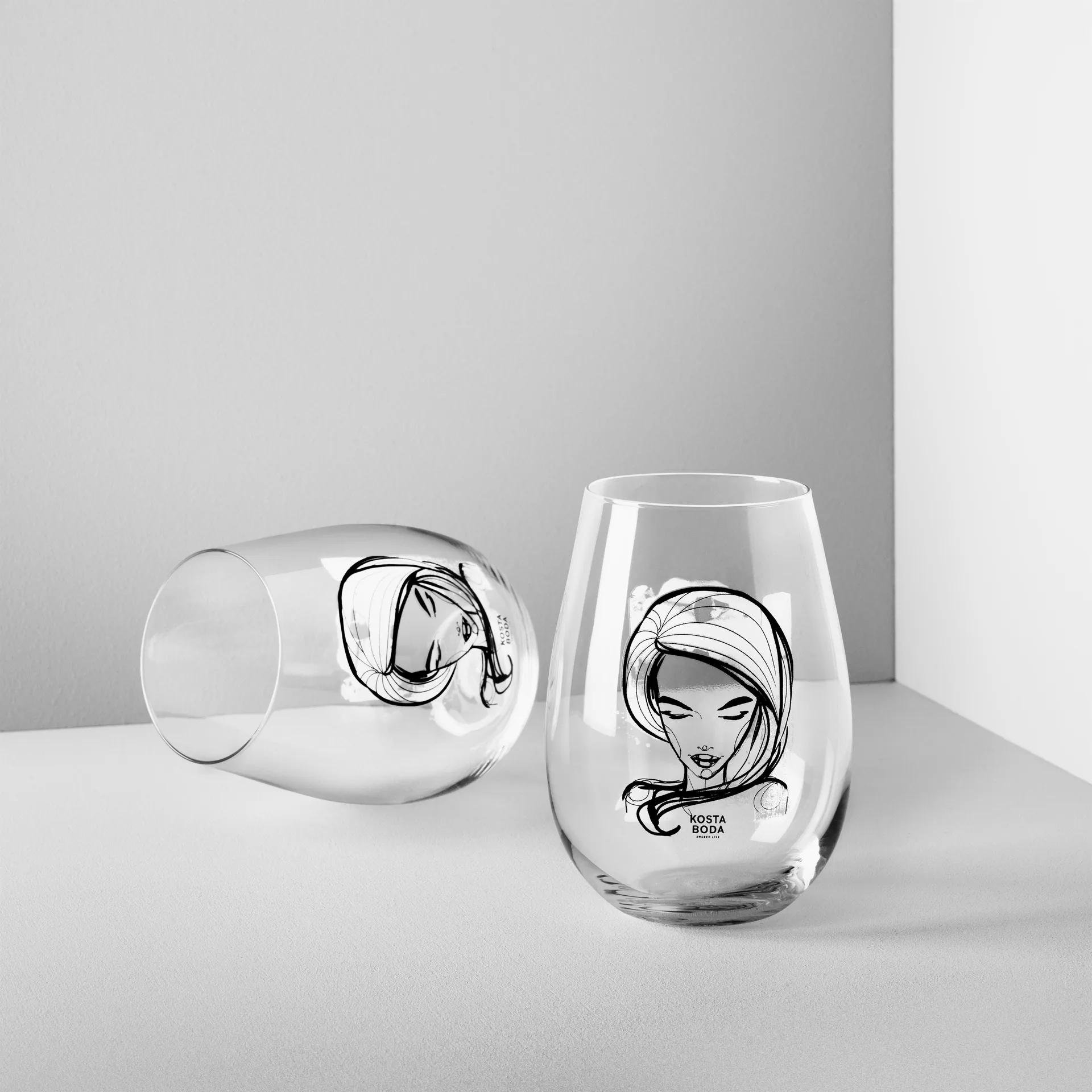 All about you グラス 57 cl 2パック, need you (white) Kosta Boda | コスタボダ