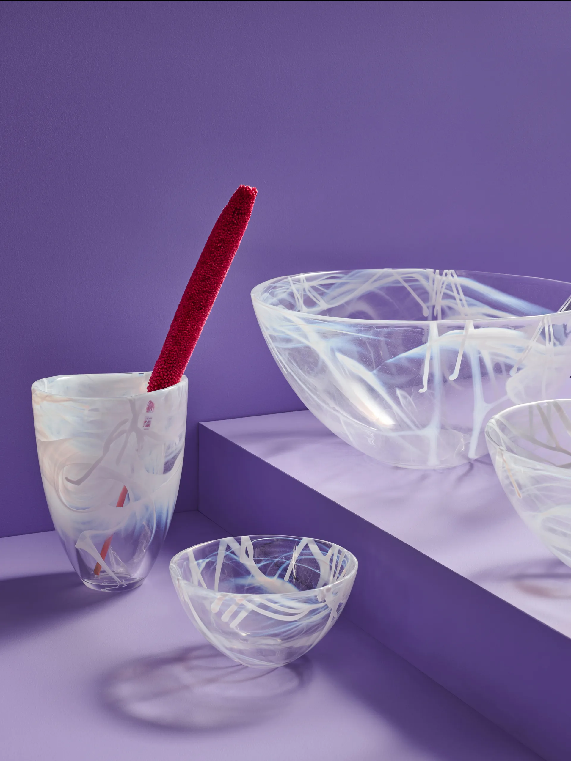 Contrast 花瓶 200 mm, White-white Kosta Boda | コスタボダ