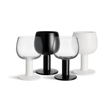 Father’s glass - White-black, 4-pack - Kosta Boda | コスタボダ