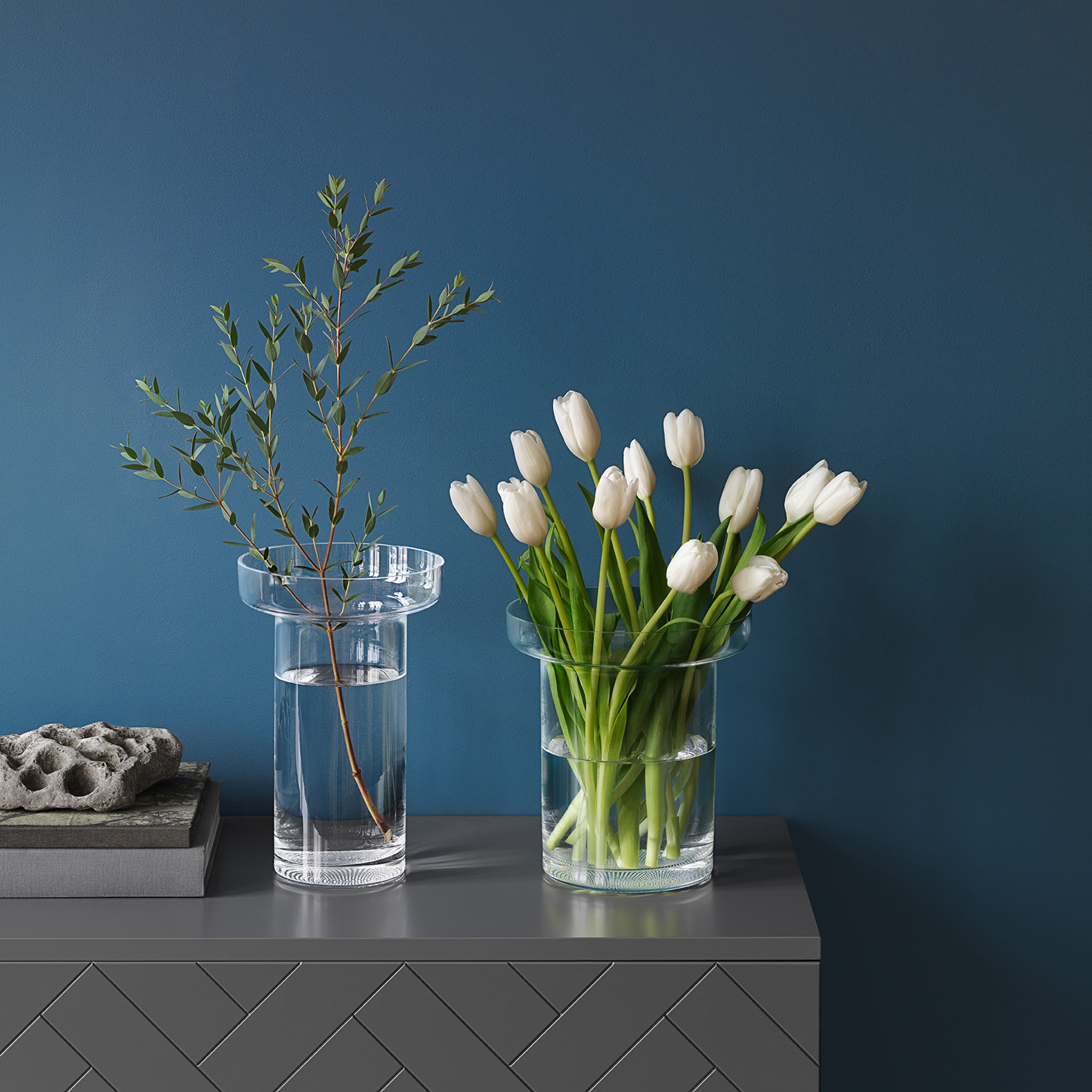 KOSTA BODA 花瓶　2点 Kosta Boda Limelight Rose Vase - 2Modern