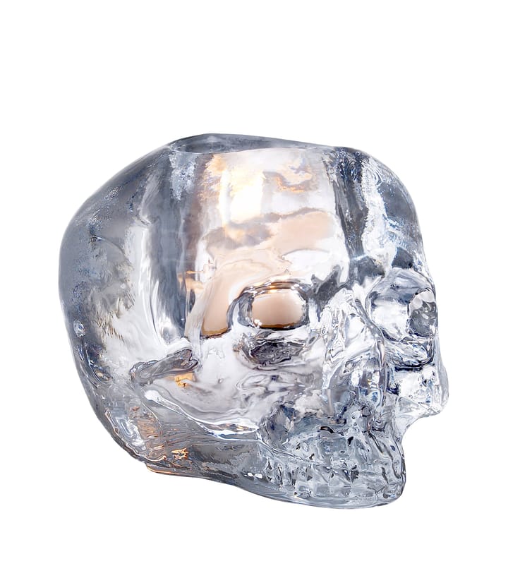 Skull キャンドルホルダー 8,5 cm - clear glass - Kosta Boda | コスタボダ