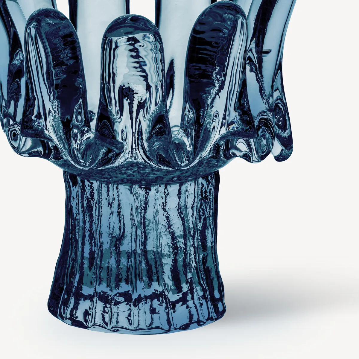 Sunflower キャンドルホルダー サーキュラーガラス 11.5 cm, Blue Kosta Boda | コスタボダ