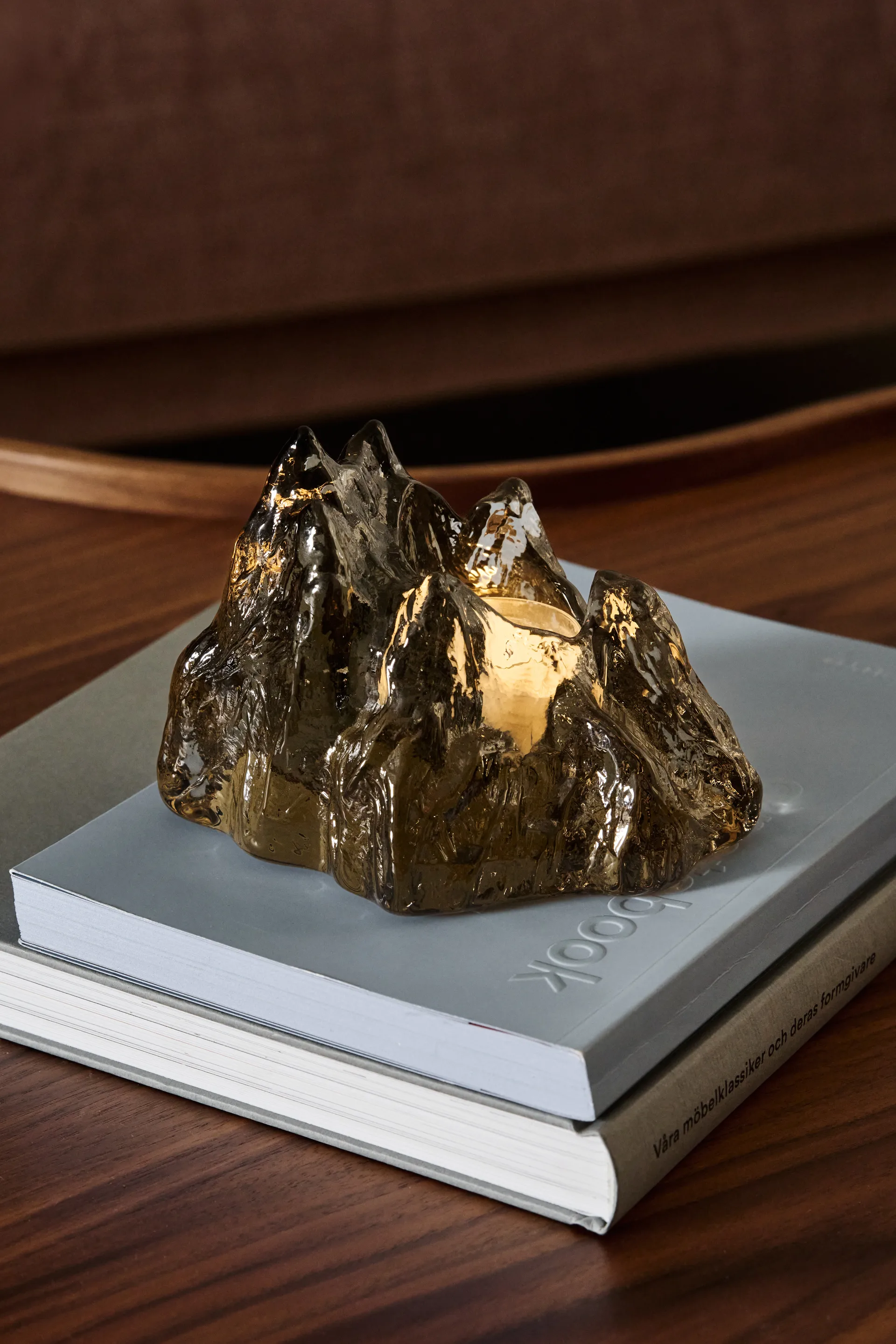 The Rock ティーライトホルダー 91 mm, Taupe Kosta Boda | コスタボダ