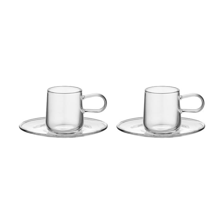 Viva ソーサー付きエスプレッソカップ 8 cl 2個セット - Clear - Kosta Boda | コスタボダ