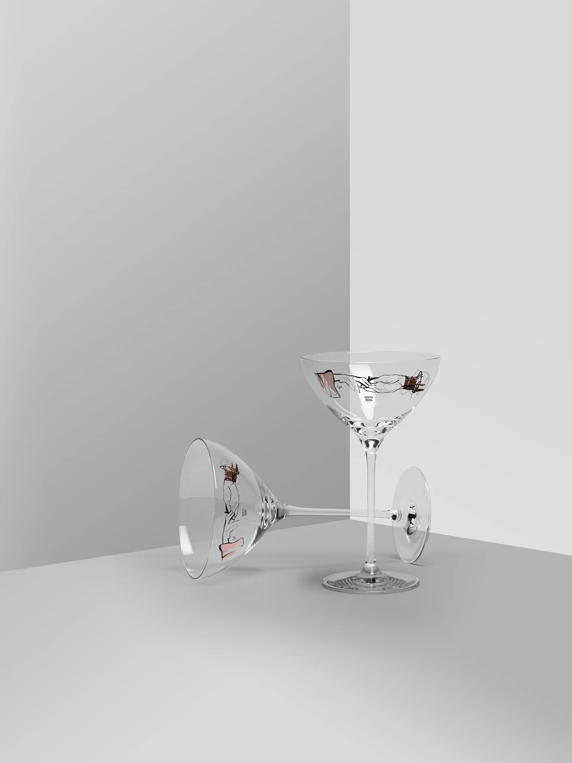 You and me together シャンパン クーㇷ゚ 32 cl 2パック, Clear / Multi Kosta Boda | コスタボダ